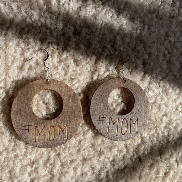 Wood Burned Earrings - Picture 4 of 6
